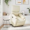 vidaXL Stand up Massage Recliner Chair Cream Faux Leather