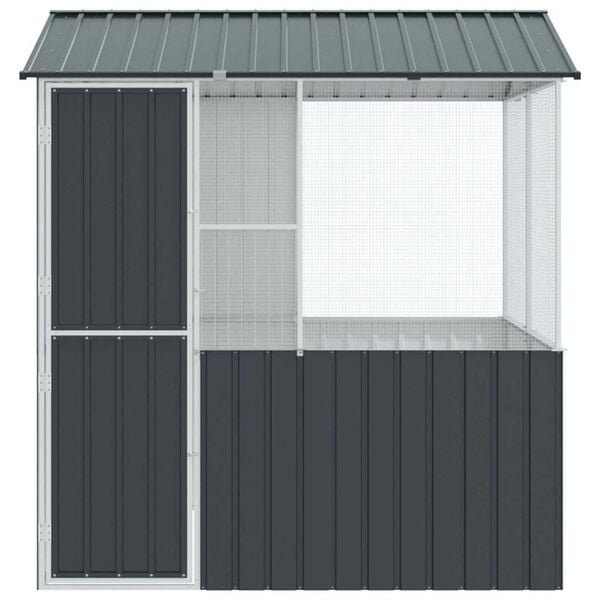 vidaXL Bird Cage Anthracite 215 x 209 x 230 cm Galvanised steel