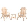 vidaXL 3 Piece Garden Lounge Set Solid Wood Spruce