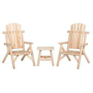 vidaXL 3 Piece Garden Lounge Set Solid Wood Spruce