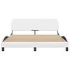 vidaXL Bed Frame "Dover" White 152x203 cm Queen Faux Leather