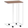 vidaXL Side Table with Wheels White 40x30x63.5 cm Engineered Wood