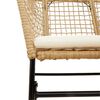 vidaXL Garden Chairs 2 pcs with Cushions Brown Poly Rattan