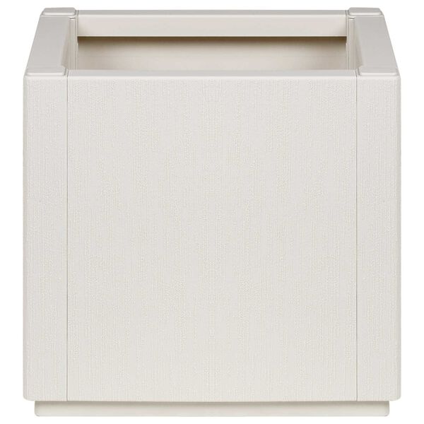 vidaXL Garden Planter White 36x36x35 cm PP