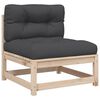 vidaXL 4 Piece Garden Sofa Set with Cushions Solid Wood Pine