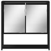 vidaXL Bathroom Mirror Cabinet Black 60x16x60 cm Engineered Wood
