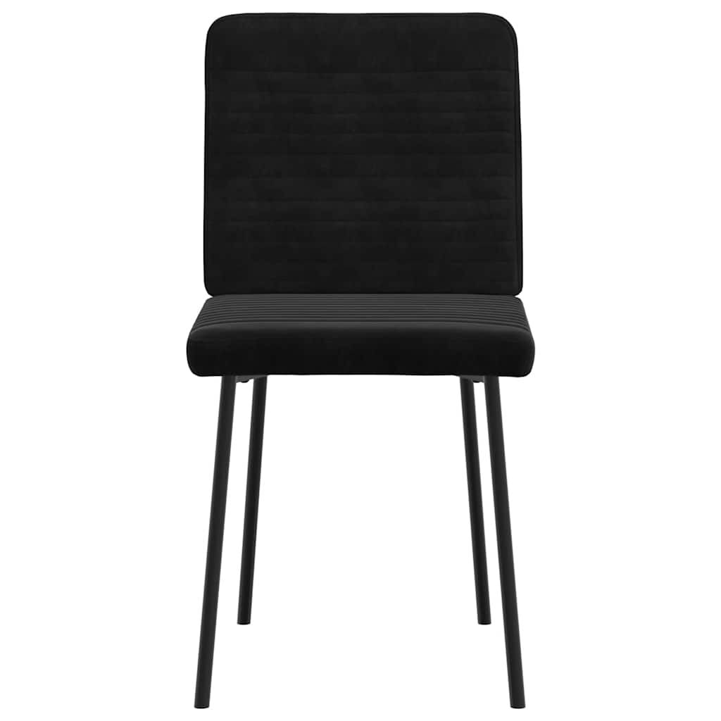 vidaXL Dining Chairs 2 pcs Black Velvet