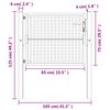 vidaXL Garden Gate Anthracite 105x75 cm Steel
