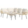 vidaXL Garden Sofa Set 2 pcs Natural Poly Rattan
