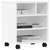 vidaXL Printer Stand with Wheels White 41x32x48 cm