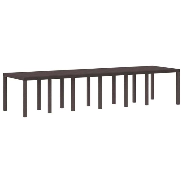vidaXL Garden Dining Set 13 pcs Brown Polt rattan