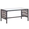 vidaXL 4 Piece Garden Lounge Set with Cushion Poly Rattan Brown