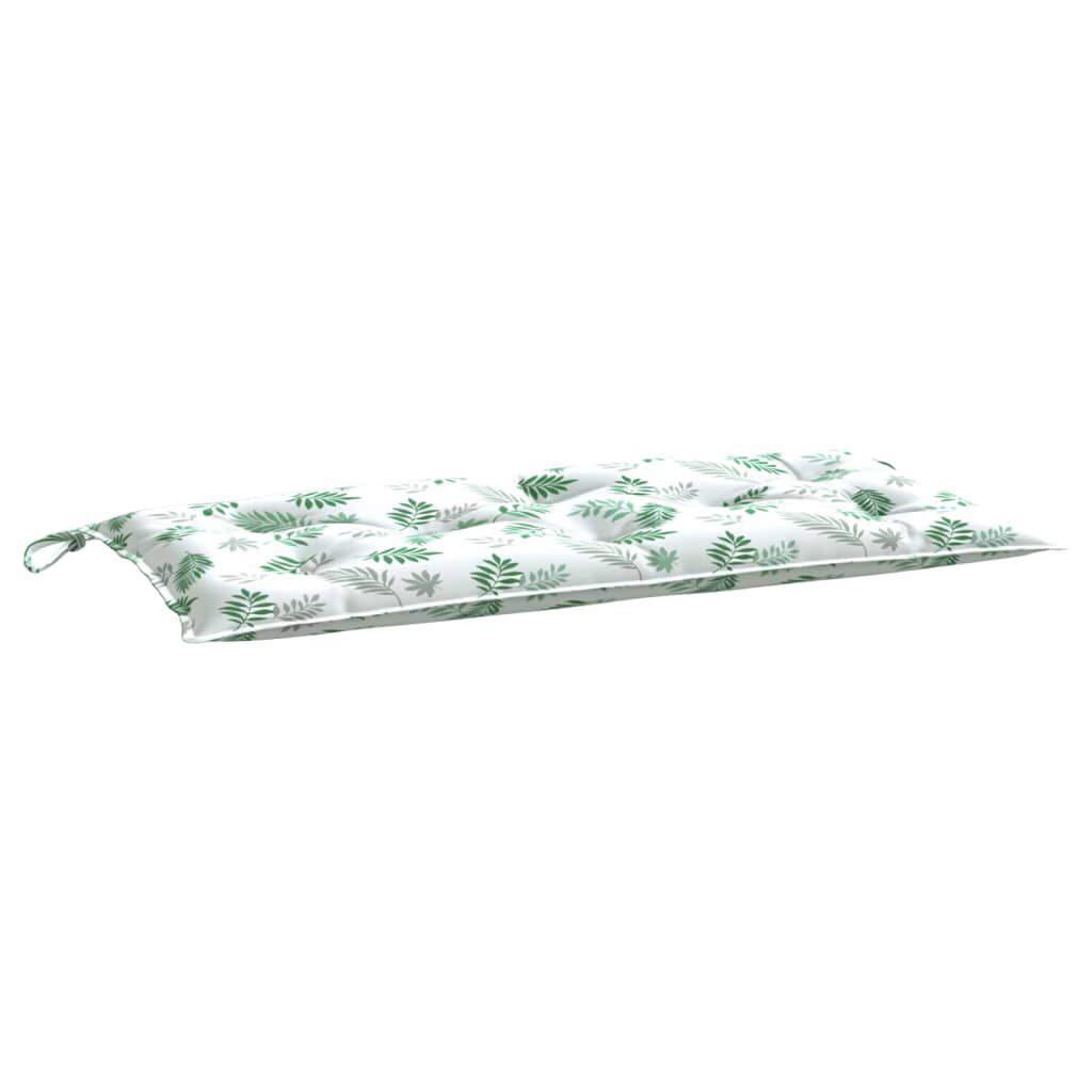 vidaXL Garden Bench Cushion Leaf Pattern 100x50x7 cm Oxford Fabric