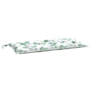 vidaXL Garden Bench Cushion Leaf Pattern 100x50x7 cm Oxford Fabric
