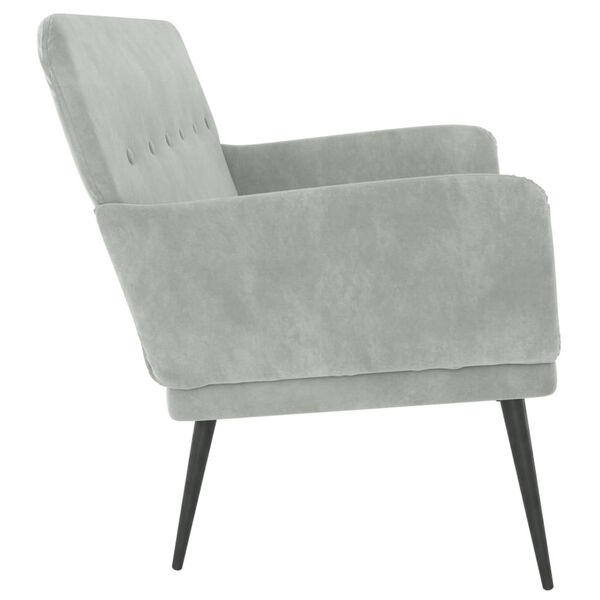 vidaXL Bench Light Grey 108x79x79 cm Velvet