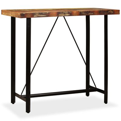 vidaXL Bar Table Solid Reclaimed Wood 120x60x107 cm