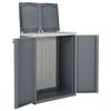 vidaXL Trash Bin with 2 Doors Grey 65x45x88 cm PP