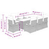 vidaXL 9 Piece Garden Dining Set with Cushions Grey Poly Rattan