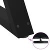 vidaXL Dining Table Legs 2 pcs Black 60x(72-73.3) cm Steel