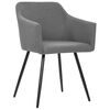 vidaXL Dining Chairs 2 pcs Light Grey Fabric