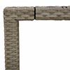 vidaXL Garden Table with Glass Top Light Grey 190x90x75 cm Poly Rattan