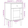 vidaXL Bedside Cabinet SENJA Rattan Look White 40x35x65 cm Solid Wood Pine