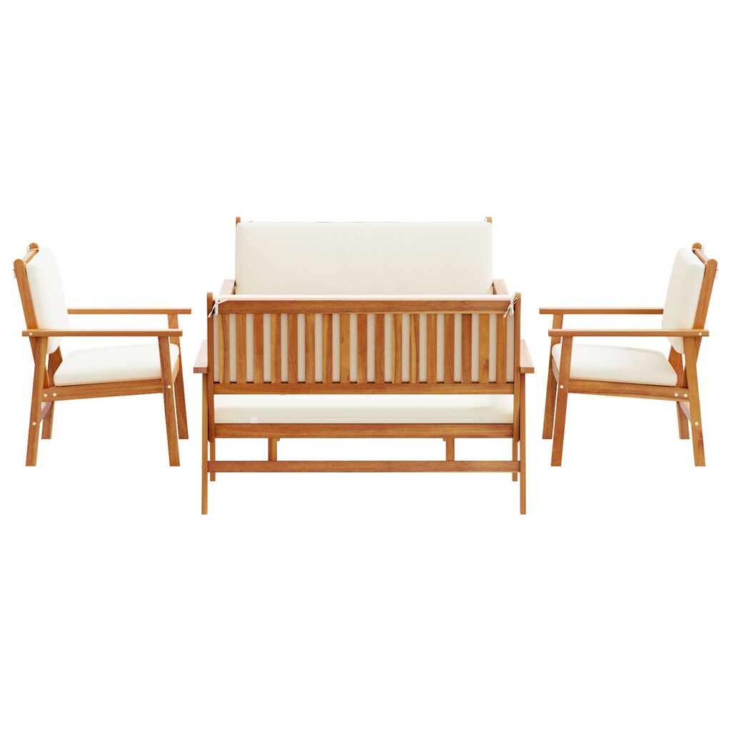 vidaXL 5 Piece Garden Sofa Set with Cushions Solid Wood Acacia