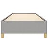 vidaXL Bed Frame without Mattress Light Grey 100x190 cm Twin Fabric