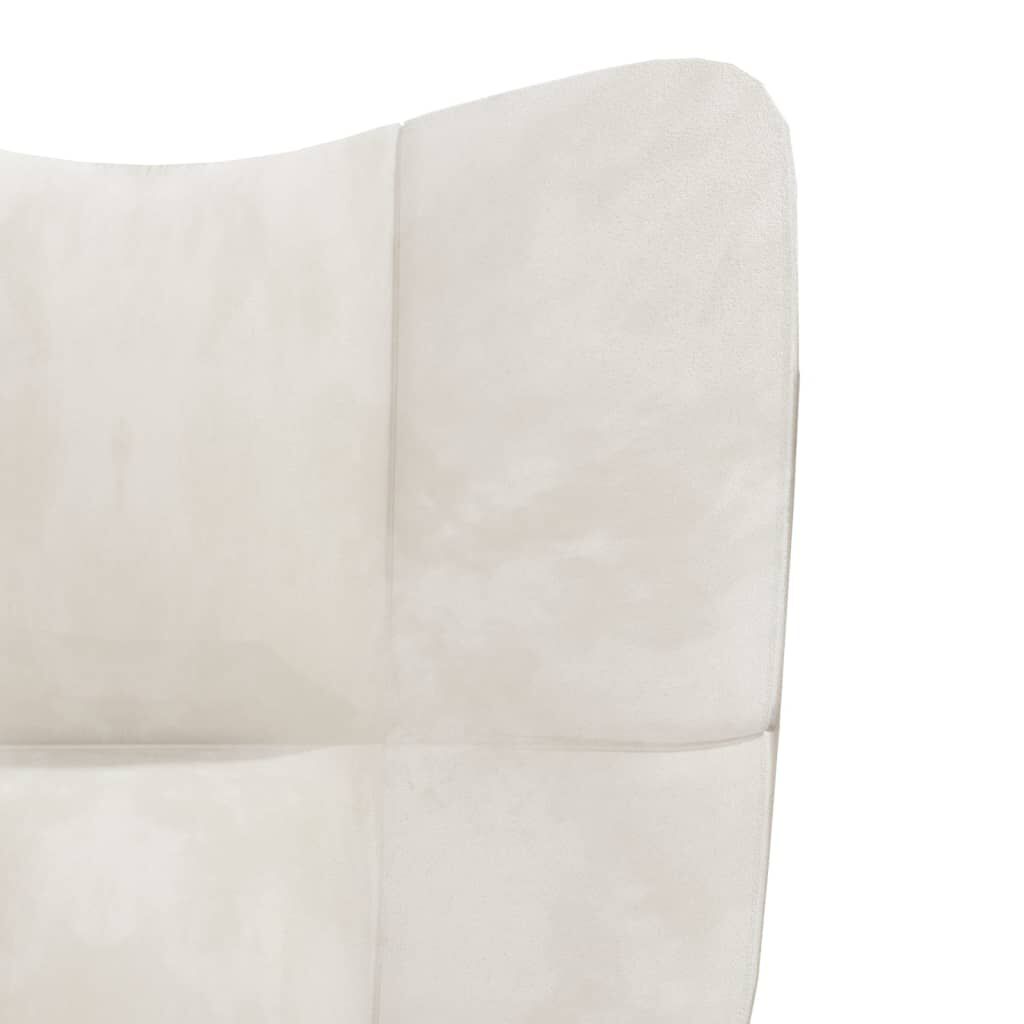 vidaXL Relaxing Chair Cream White Velvet