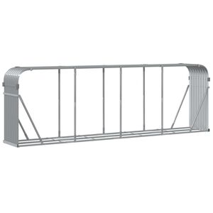 vidaXL Log Holder Light Grey 300x45x100 cm Galvanised Steel