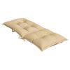 vidaXL Highback Chair Cushions 4 pcs Melange Beige 120x50x7 cm Fabric