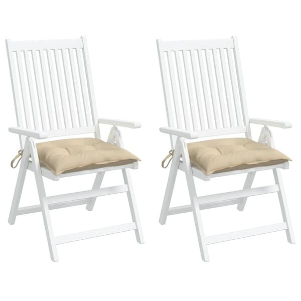 vidaXL Pallet Cushions 2pcs Beige 50x50x7 cm Oxford Fabric