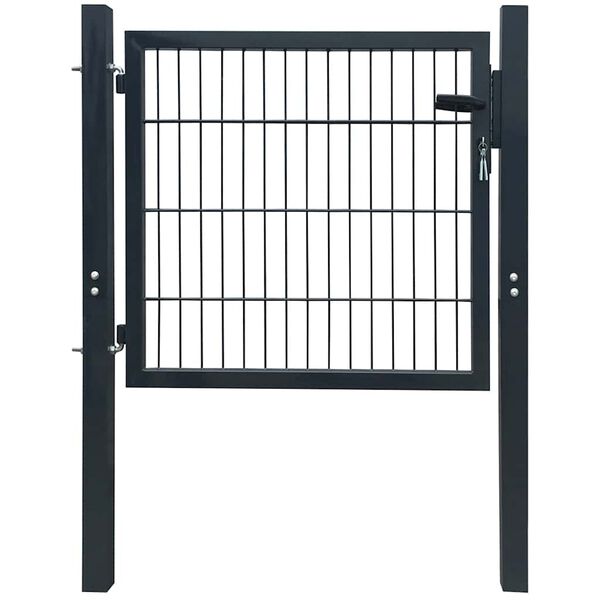 vidaXL Fence Gate Steel Anthracite 100x100 cm