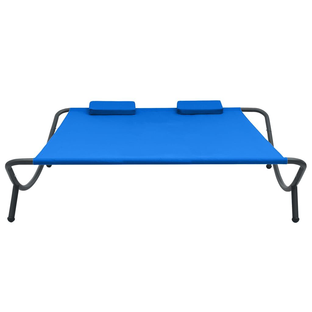 vidaXL Outdoor Lounge Bed Fabric Blue
