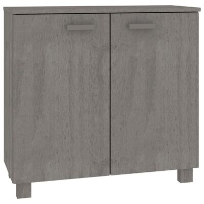 vidaXL Sideboard HAMAR Light Grey 85x35x80 cm Solid Wood Pine