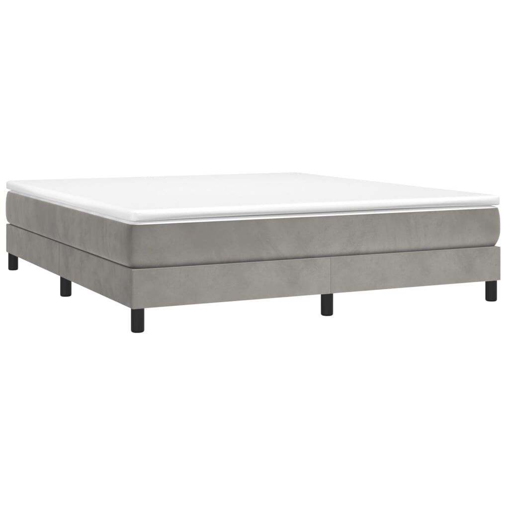 vidaXL Bed Frame without Mattress Light Grey California King Velvet (US Only)