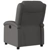 vidaXL Recliner Chair Grey Real Leather