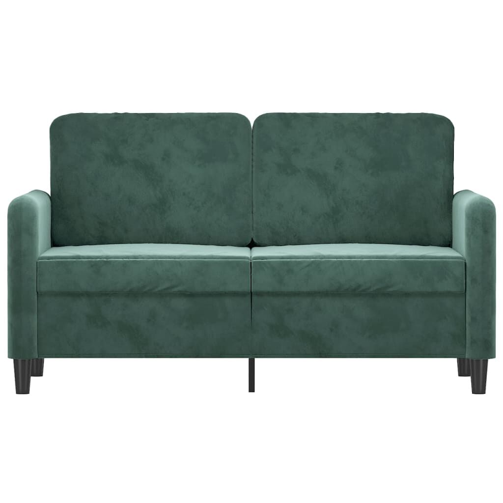 vidaXL 2-Seater Sofa Dark Green 120 cm Velvet