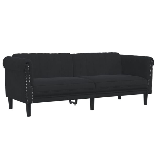 vidaXL 2 Piece Sofa Set Black Velvet