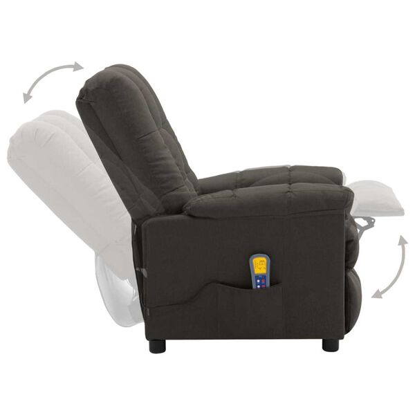 vidaXL Electric Massage Chair Taupe Fabric