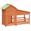 vidaXL Dog Kennel Brown 143x60.5x109 cm Solid Wood Pine