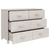 vidaXL Sideboard HAMAR White 113x40x80 cm Solid Wood Pine