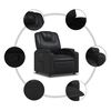 vidaXL Recliner Chair Black Faux Leather