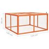 vidaXL Rabbit Hutch 124x120x60 cm Solid Firwood