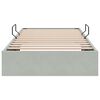 vidaXL Storage Bed with Mattress Light Grey 100 x 190 cm Velvet