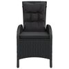 vidaXL 3 Piece Garden Bistro Set Poly Rattan Black