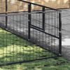 vidaXL Dog Kennel Black 40 m&sup2; Steel