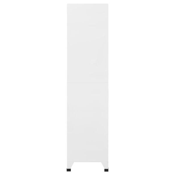 vidaXL Locker Cabinet White 90x40x180 cm Steel