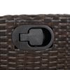 vidaXL Reclining Garden Chairs 2 pcs with Cushions Brown Poly Rattan