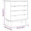 vidaXL Drawer Cabinet OTTA Brown&Grey 76.5x39.5x90cm Solid Wood Pine